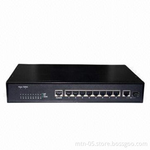 8 Ports Gigabit Managed Switch with Static Link Aggregation, Supports Jumbo Frame